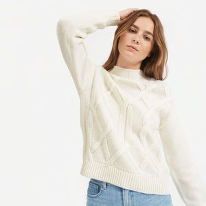 Everlane The Cable Mockneck Sweater